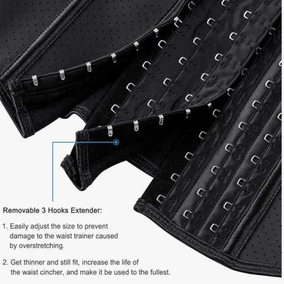 New Black Waist Trainer Corset Size Medium - Picture 4 of 9